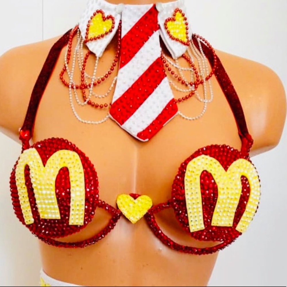 Ronald Mc Donald Rave outfit... 36C cage bra